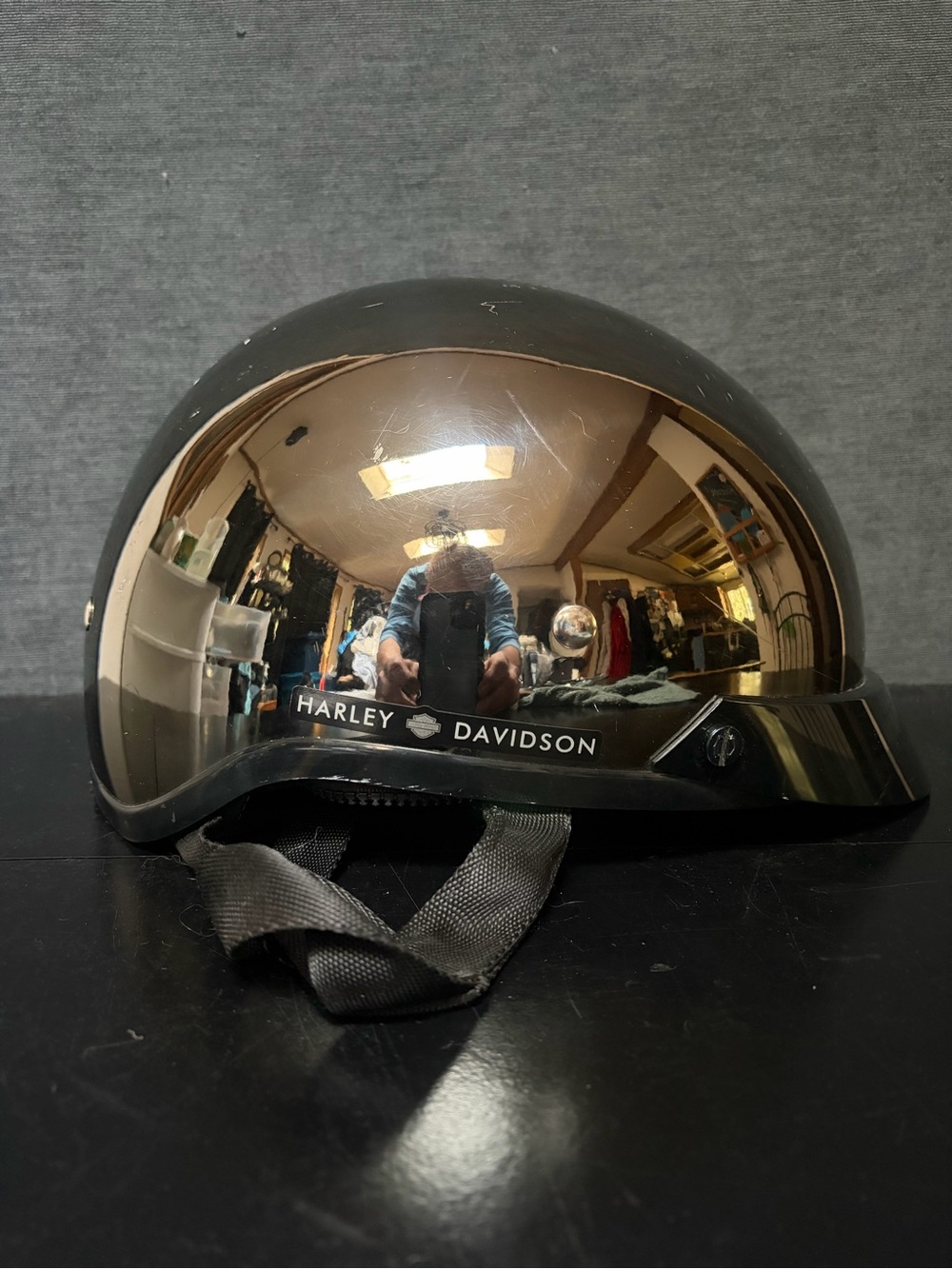 Harley-Davidson Chrome Color Men's Half Helmet